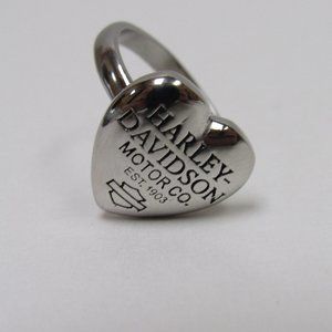 Harley Davidson Women's Steel Heart Ring Size 10